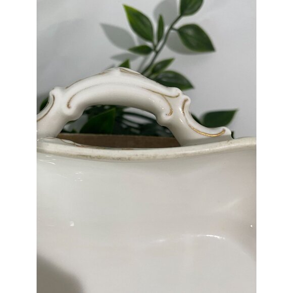 Antique H&C Limoges France Porcelain Covered Vegetable Tureen Dish Floral Design - Picture 9 of 16